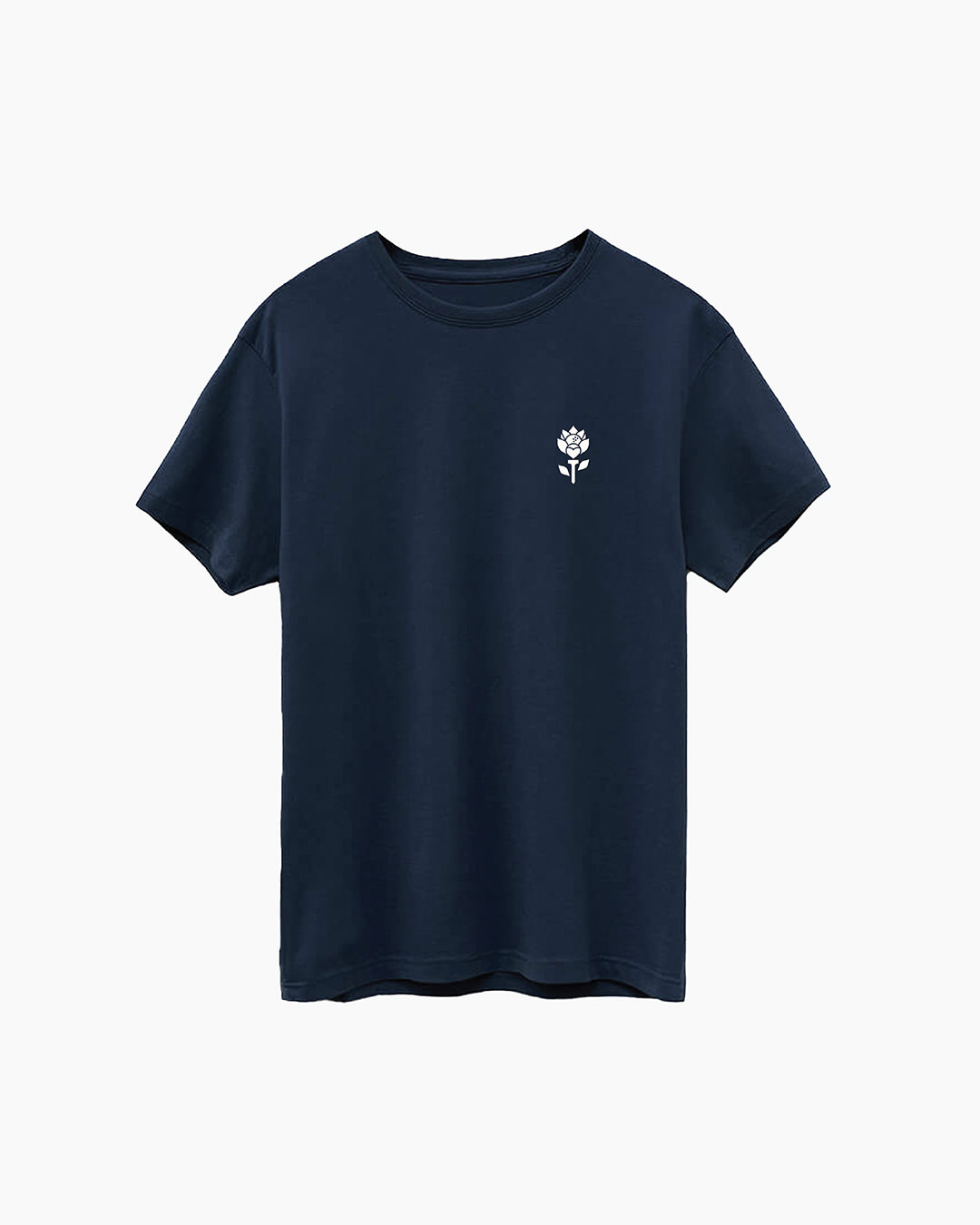 Bird Tee front view — navy bird graphic golf tee by Fiori Golf