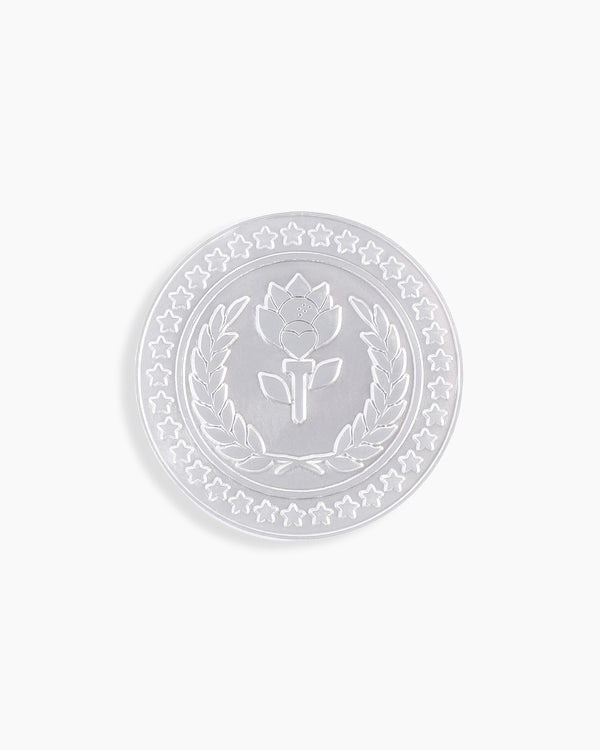 Branded Ball Marker front view — matte finish Fiori logo golf marker