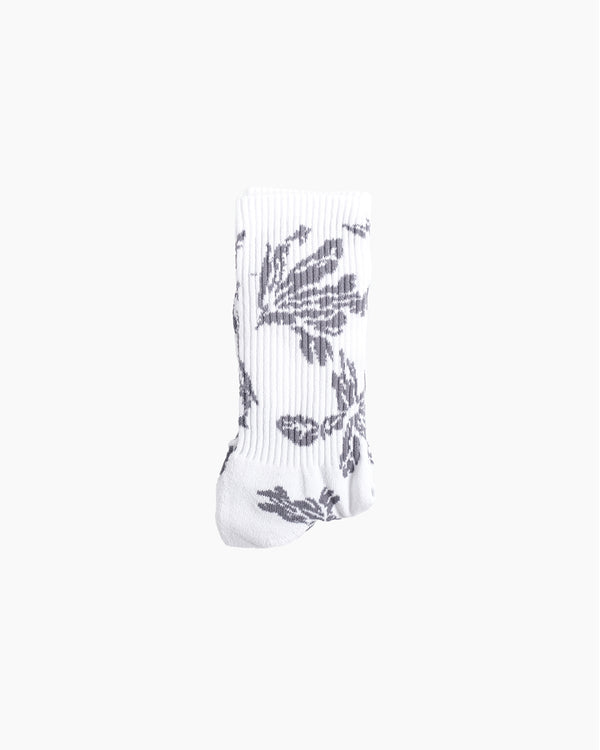 Jacquard Flower Crew Sock