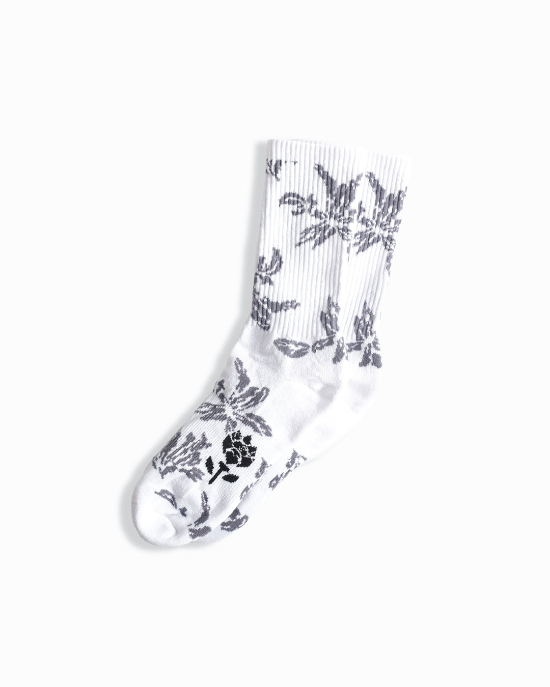 Jacquard Flower Crew Sock
