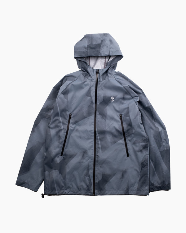 Onda 3L Jacket front view — blue waterproof bonded ripstop golf jacket by Fiori Golf